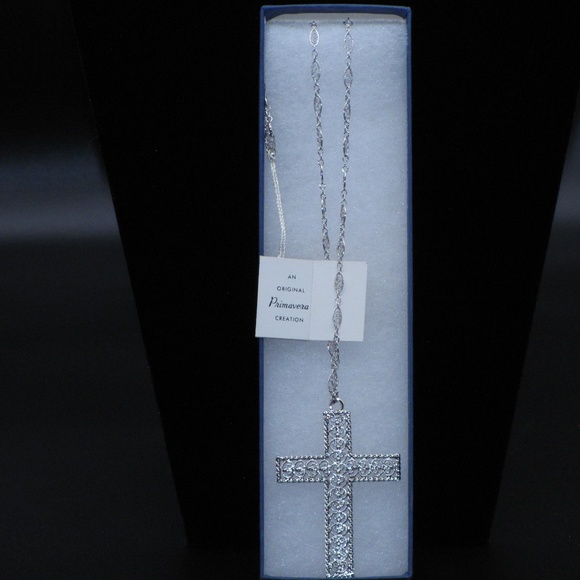 Danecraft 18" Chain w/intricate braided .925 Cross - Picture 5 of 7